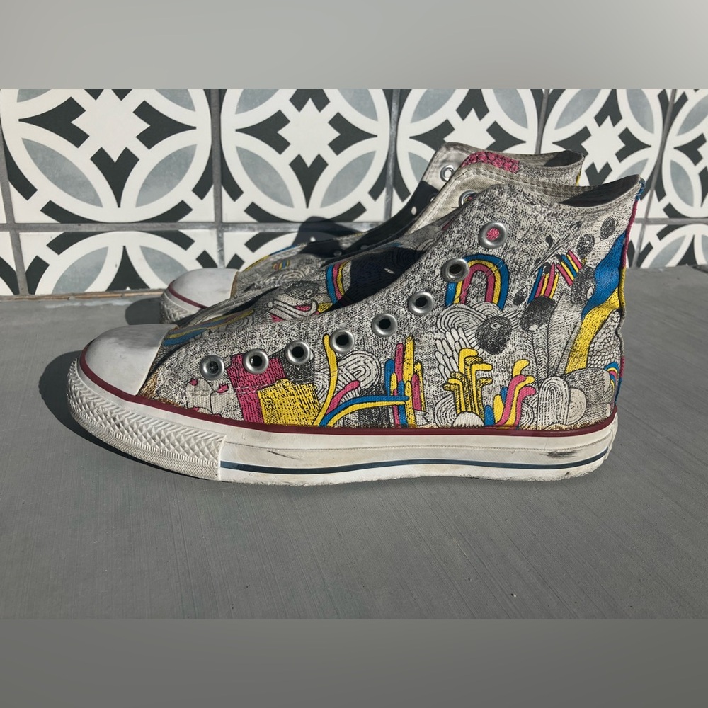 Converse White and Black High-Tops